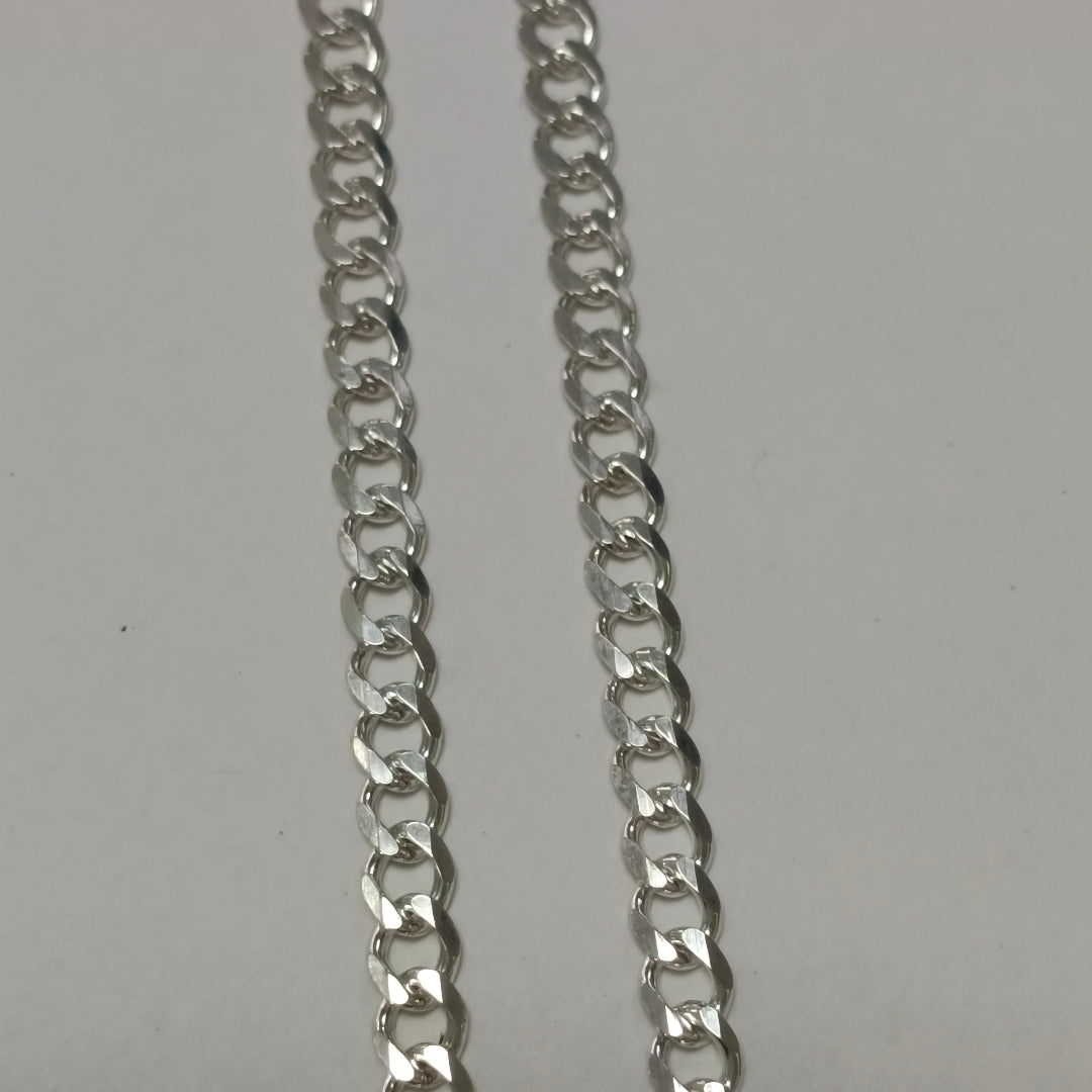 CADENA TEJIDO BARBADO PLATA .925 55 CM 12.5 GR (NUEVO)