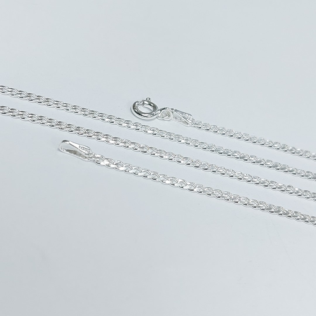 CADENA TEJIDO BARBADO PLATA .925 55 CM 5.2 GR (NUEVO)