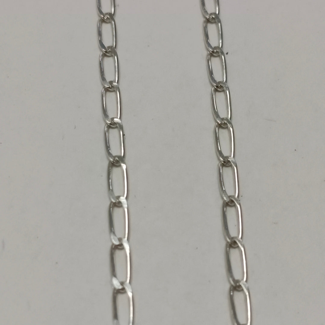 CADENA TEJIDO ESLABONES PLATA .925 55 CM 2.9 GR (NUEVO)