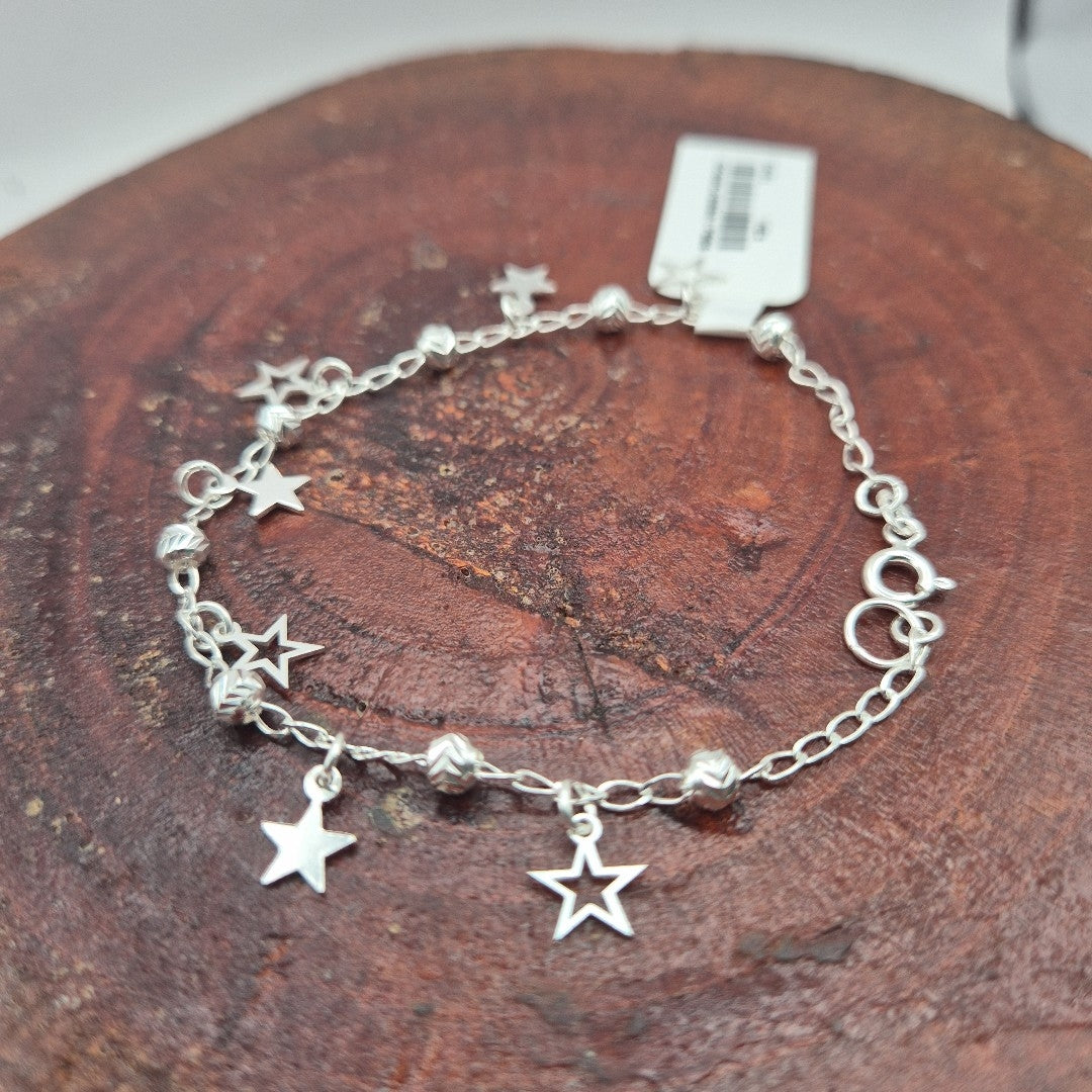 PULSERA TEJIDO ESPECIAL PLATA .925 18 CM 3.1 GR (NUEVO)