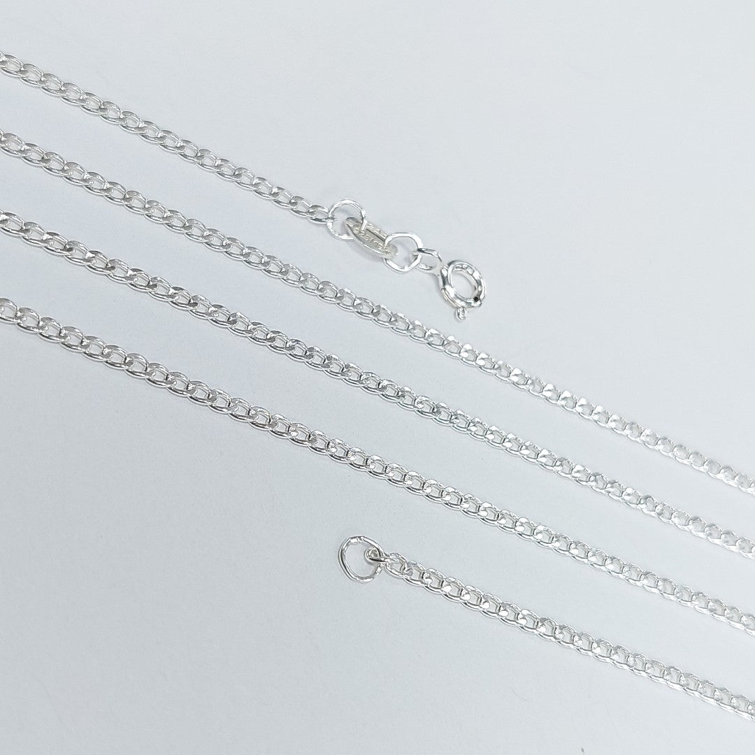CADENA TEJIDO BARBADO PLATA .925 60 CM 4.1 GR (NUEVO)
