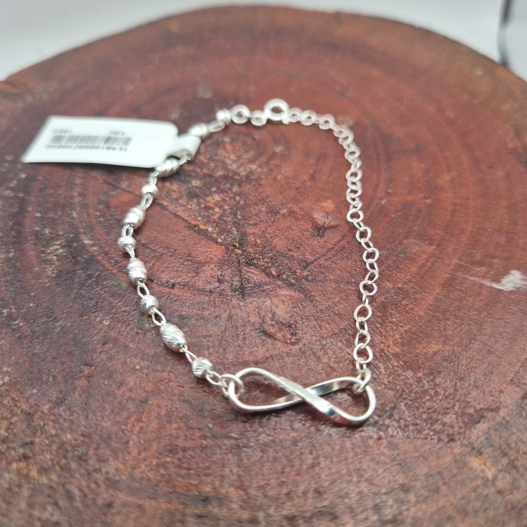 PULSERA TEJIDO INFINITO PLATA .925 18 CM 2.2 GR (NUEVO)