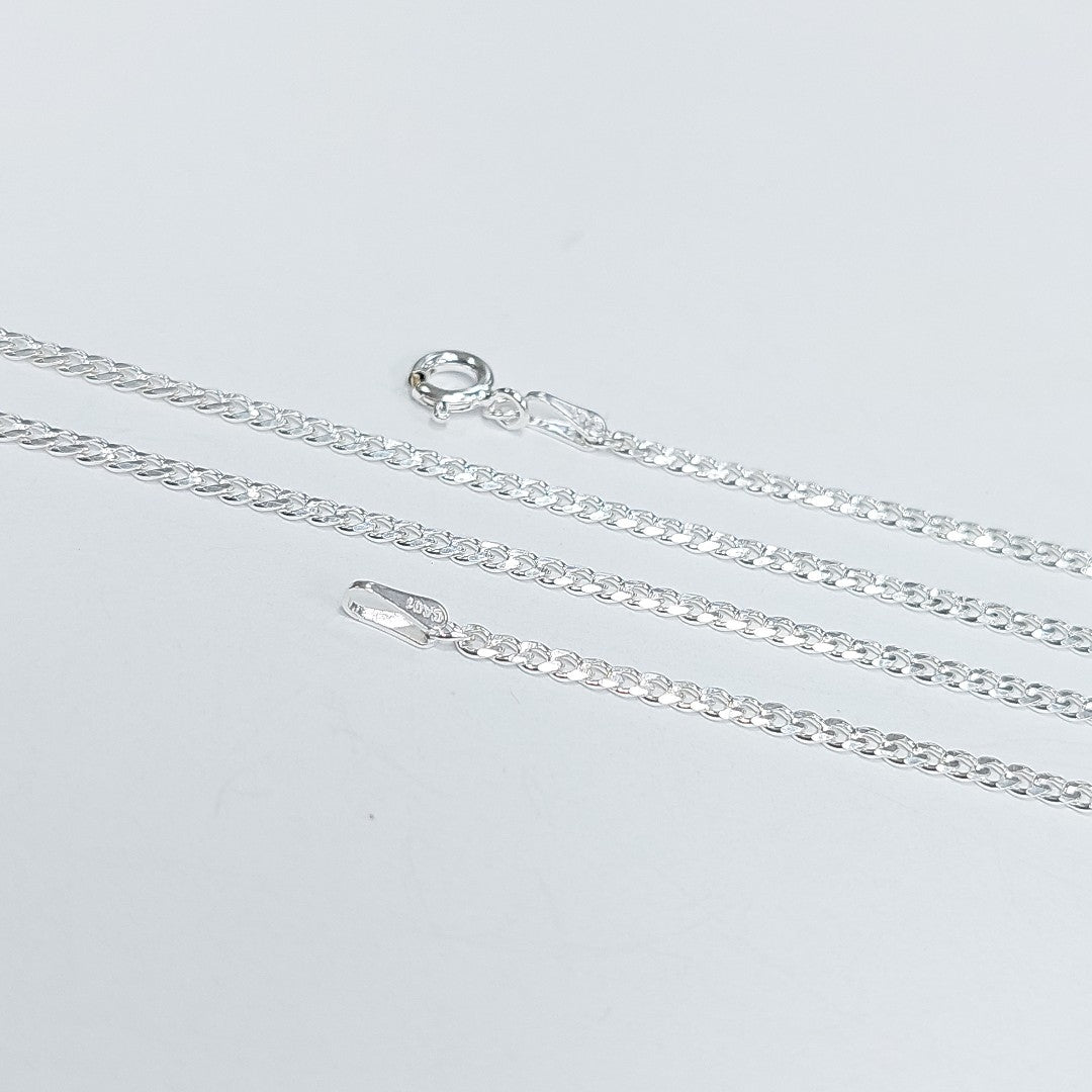 CADENA TEJIDO BARBADO PLATA .925 55 CM 5.2 GR (NUEVO)