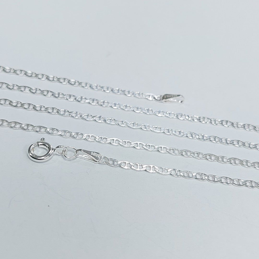 CADENA TEJIDO GUCHI PLATA .925 60 CM 3.9 GR (NUEVO)