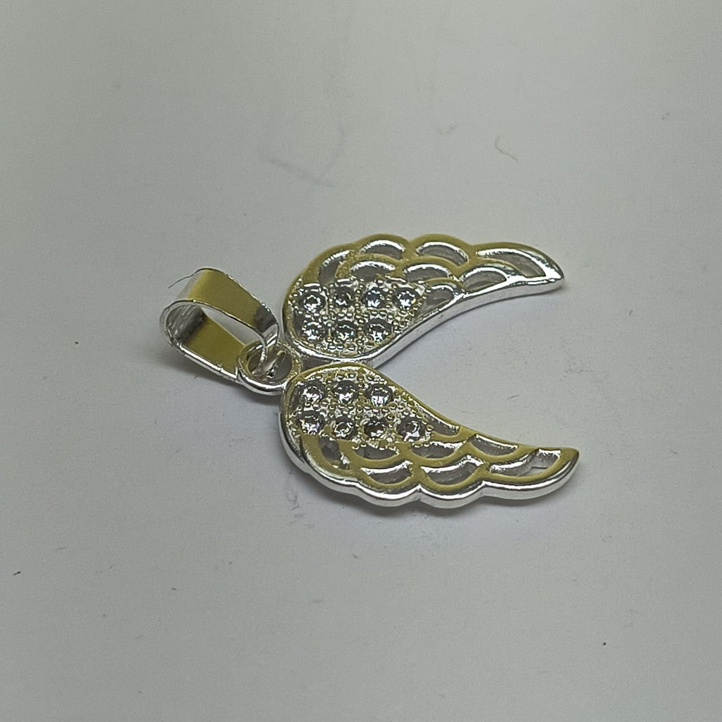 DIJE ALAS C/CIRCONIAS PLATA .925 2.2 GR (NUEVO)