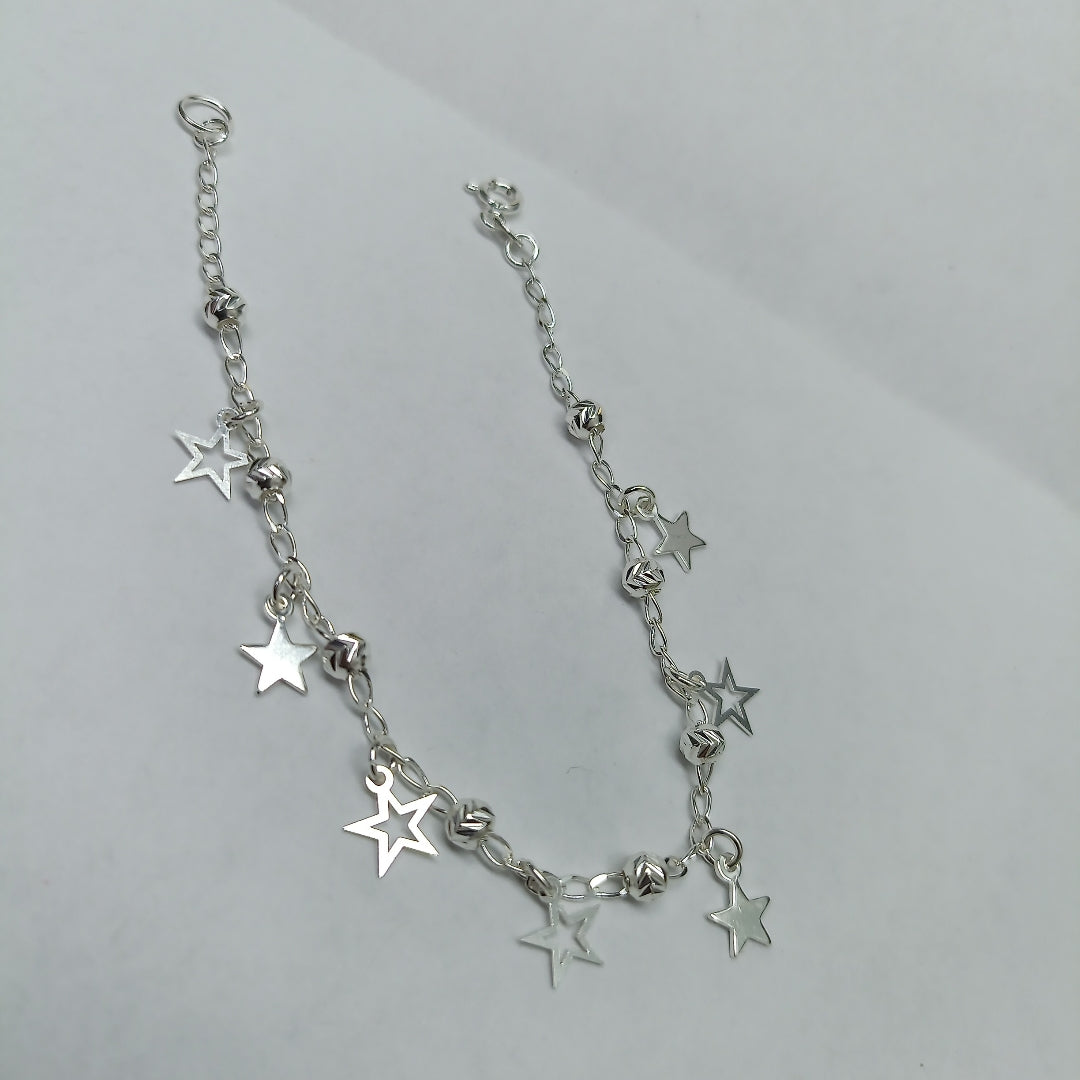 PULSERA TEJIDO ESPECIAL PLATA .925 18 CM 3.1 GR (NUEVO)