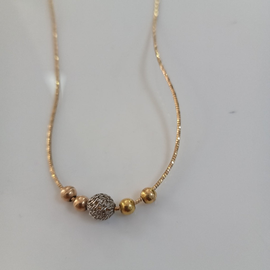 GARGANTILLA ORO COMBINADO 10 K 5.6 GRMS (SEMINUEVO)