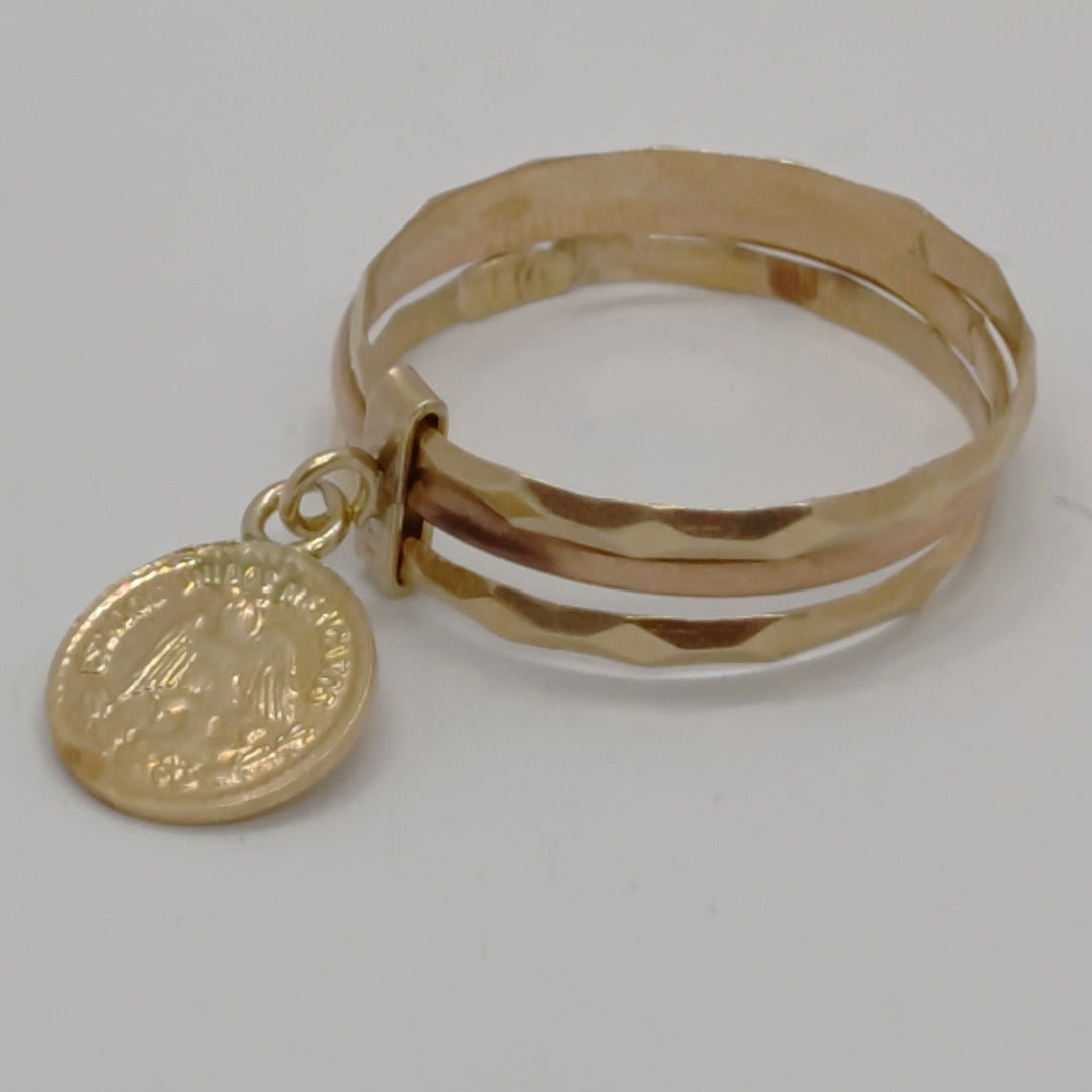 ANILLO ORO,ORO COMBINADO 10 K 2,70 GRMS (SEMINUEVO)