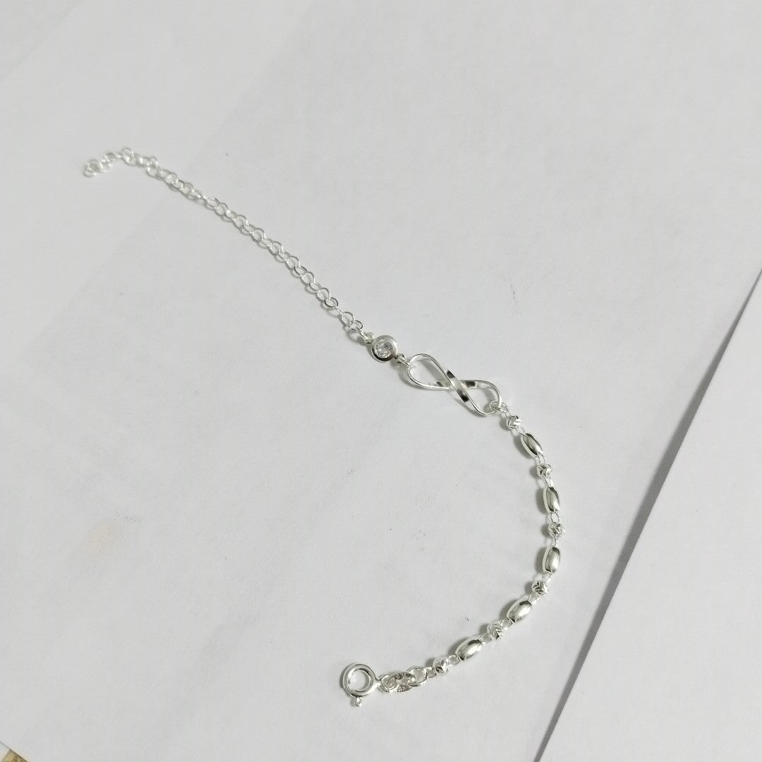 PULSERA TEJIDO ESPECIAL PLATA .925 18 CM 2.6 GR (NUEVO)