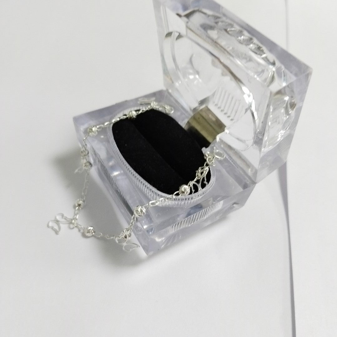 PULSERA TEJIDO ESPECIAL PLATA .925 18 CM 2.8 GR (NUEVO)