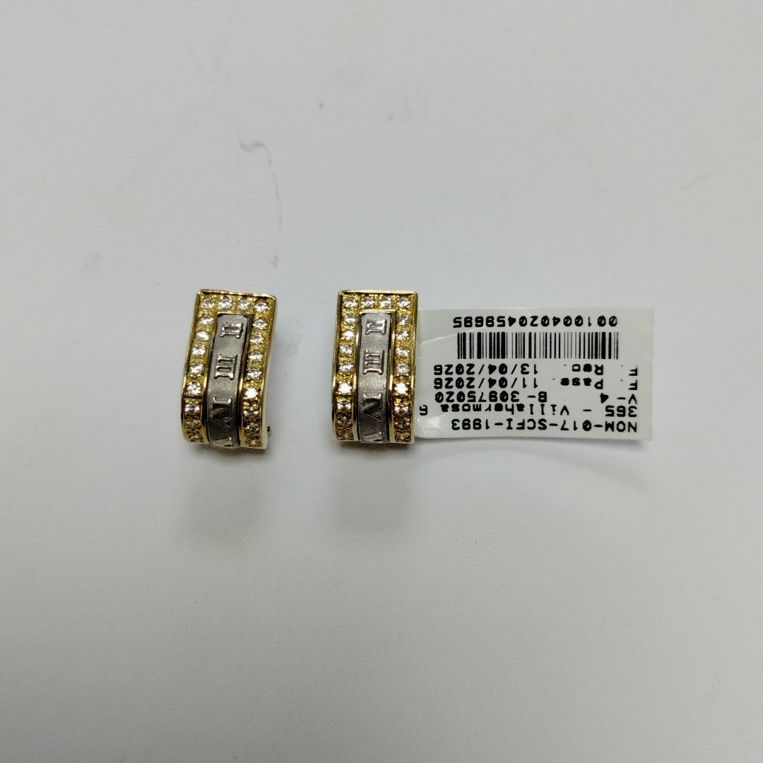 ARETES PAR ORO, ORO BLANCO 14 K 7.4 GRMS (SEMINUEVO)