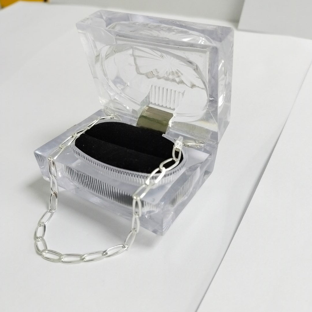 PULSERA TEJIDO ESLABONES PLATA .925 21 CM 4.1 GR (NUEVO)