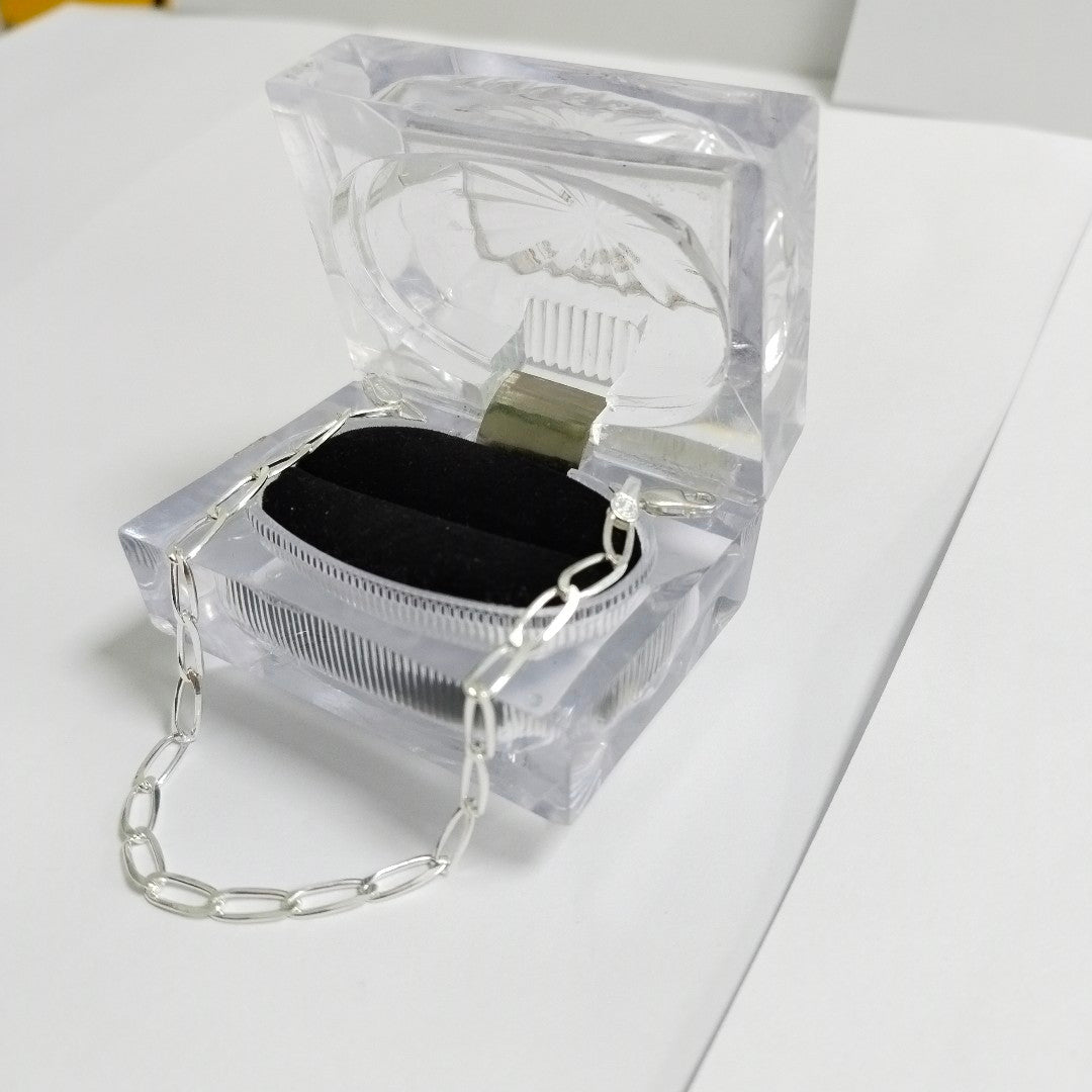 PULSERA TEJIDO ESLABONES PLATA .925 21 CM 4.1 GR (NUEVO)