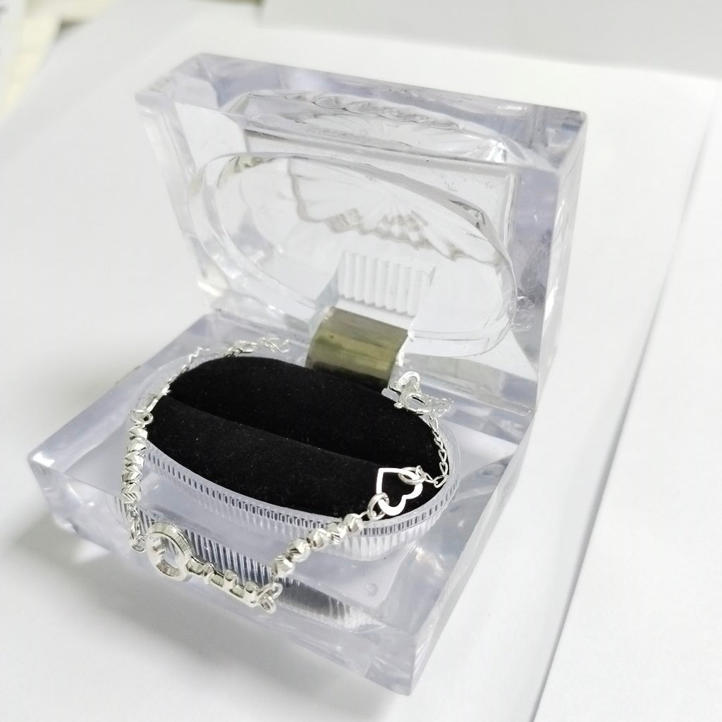 PULSERA TEJIDO LLAVE PLATA .925 18 CM 2.3 GR (NUEVO)