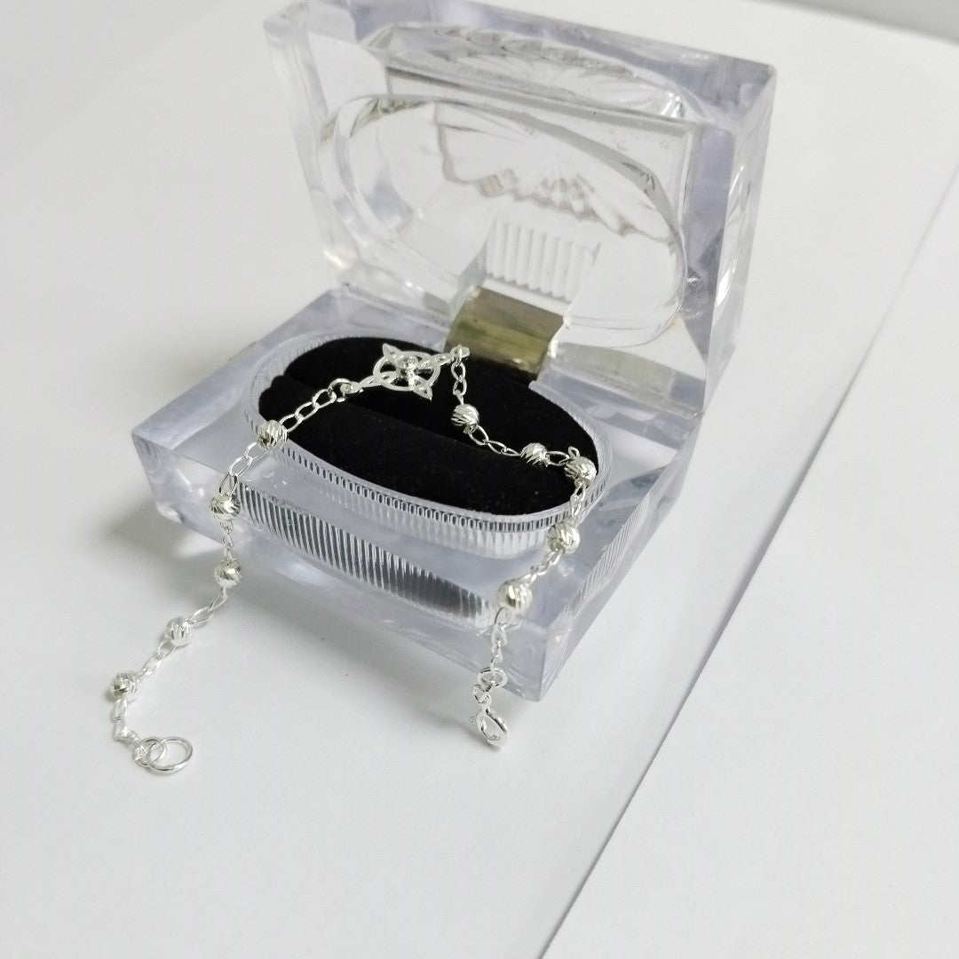 PULSERA TEJIDO ESPECIAL PLATA .925 18 CM 2.9 GR (NUEVO)