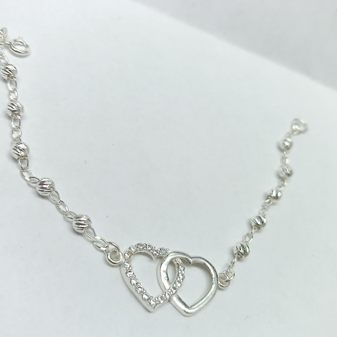 PULSERA TEJIDO TEJIDO ESPECIAL PLATA .925 18 CM 3.9 GR (NUEVO)