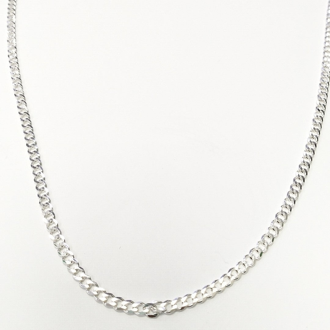 CADENA TEJIDO BARBADO PLATA .925 55 CM 12 GR (NUEVO)