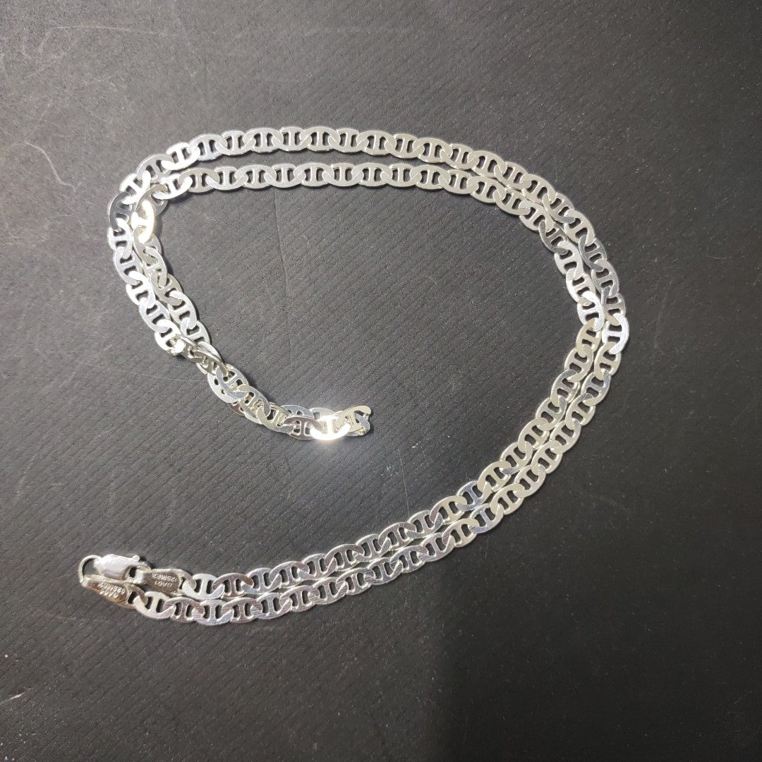 CADENA TEJIDO GUCHI PLATA .925 55 CM 12.6 GR (NUEVO)