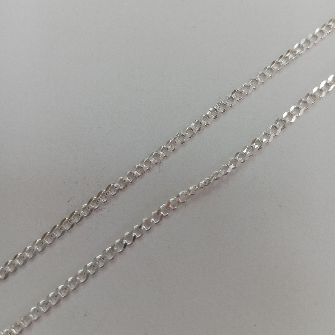CADENA TEJIDO BARBADO PLATA .925 55 CM 5.2 GR (NUEVO)