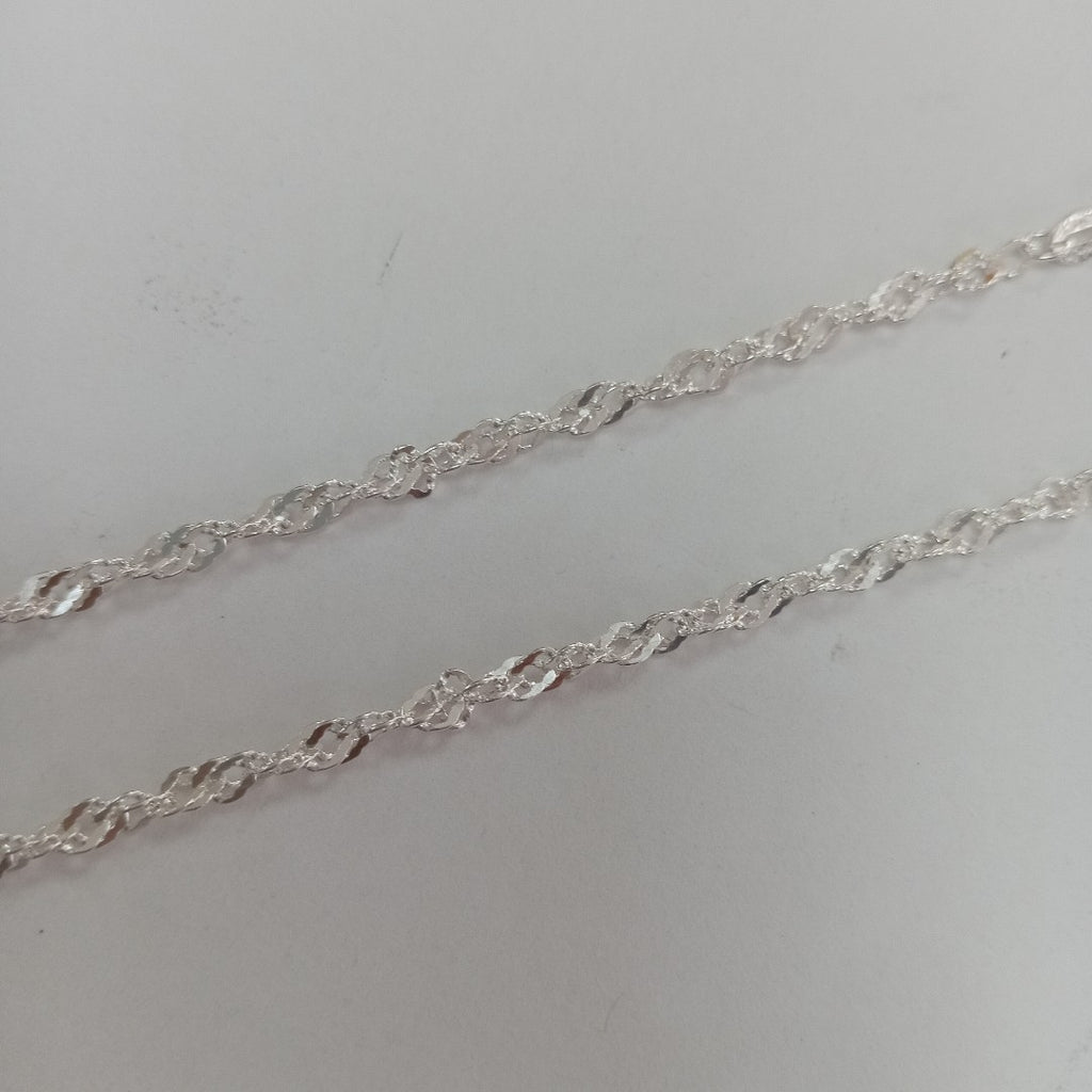 CADENA TEJIDO MEDIO TORZAL PLATA .925 55 CM 6.2 GR (NUEVO)