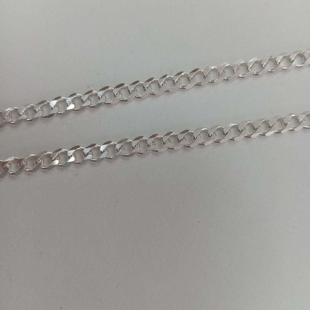 CADENA TEJIDO BARBADO PLATA .925 55 CM 12.7 GR (NUEVO)