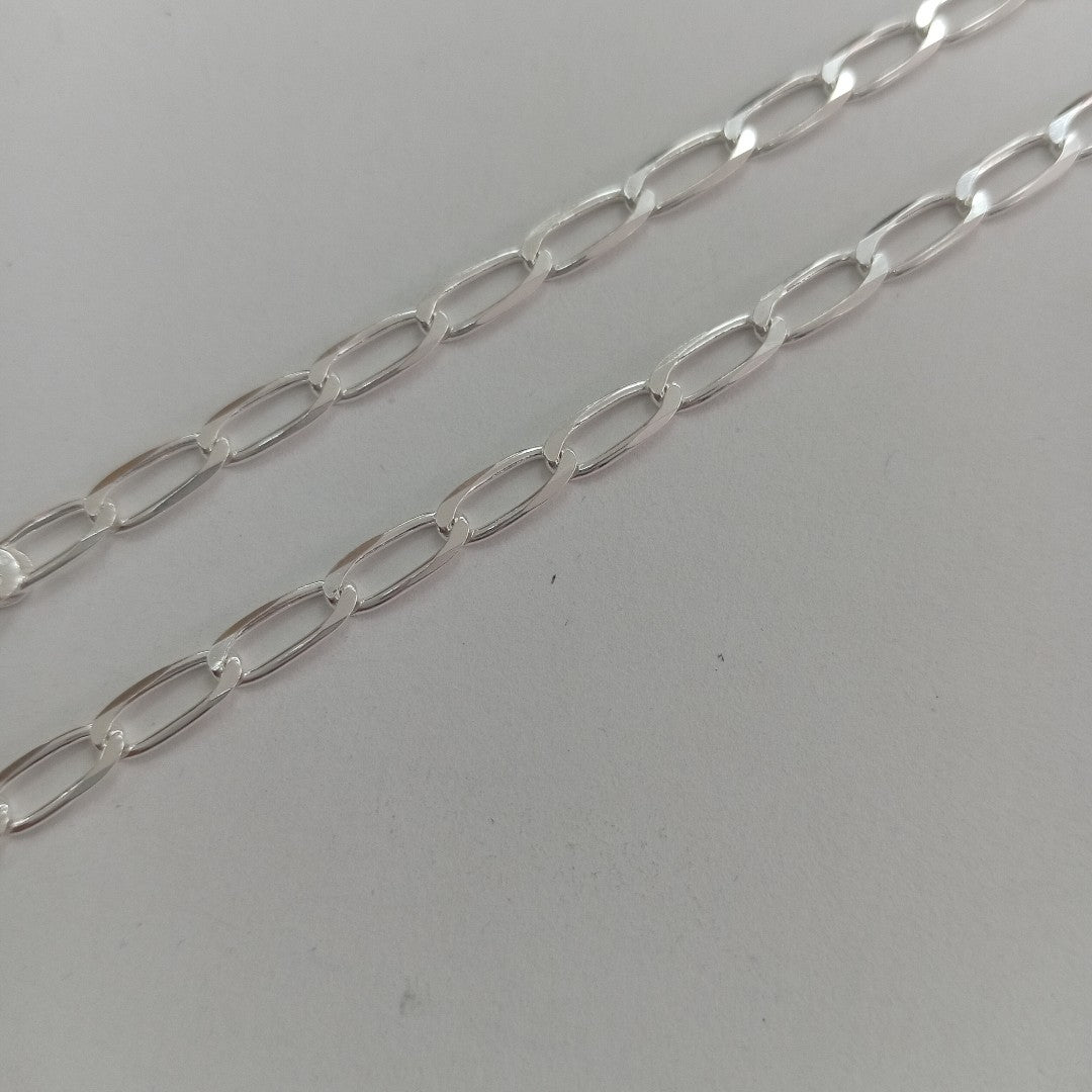 CADENA TEJIDO ESLABONES PLATA .925 60 CM 11 GR (NUEVO)
