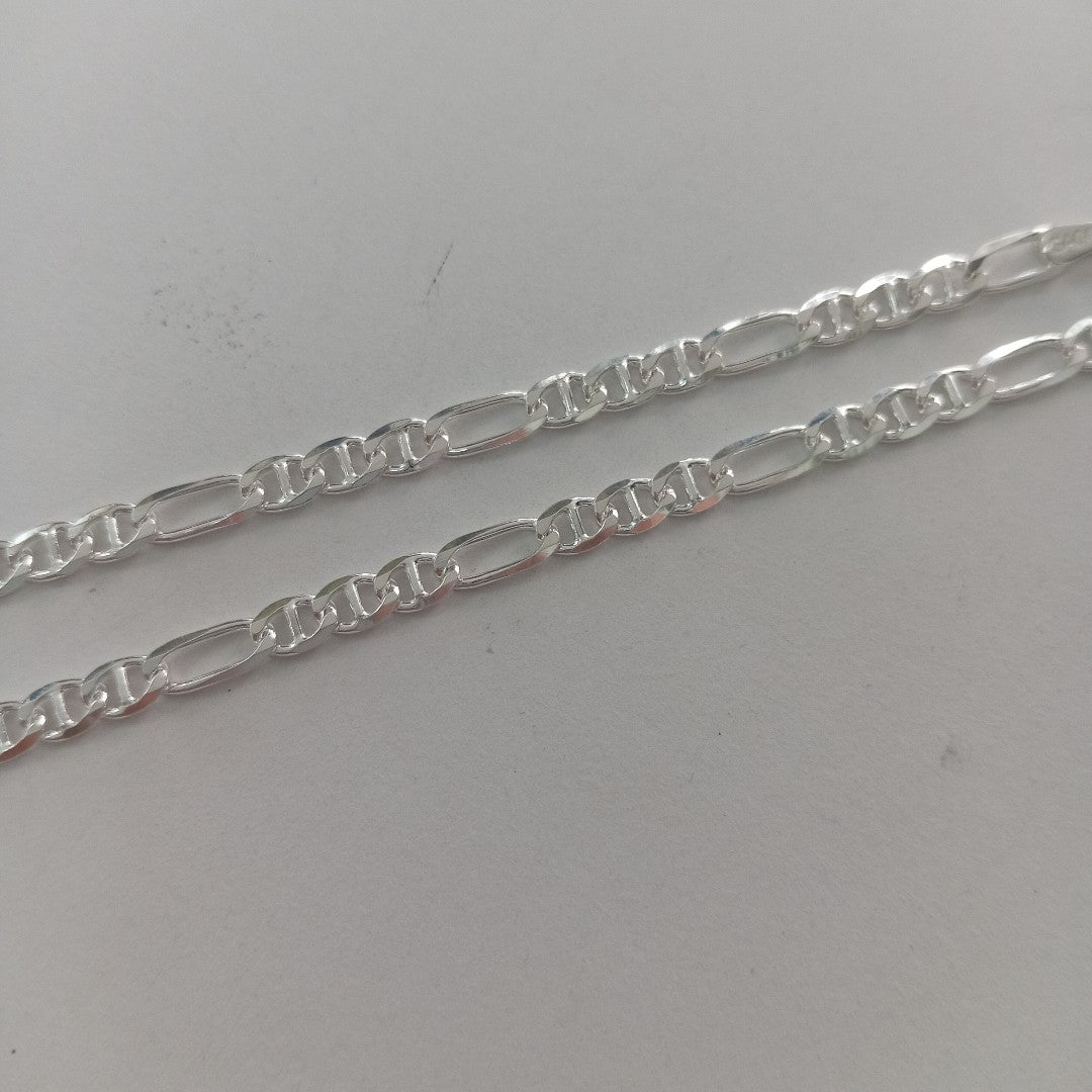 CADENA TEJIDO MARINERO PLATA .925 55 CM 8 GR (NUEVO)