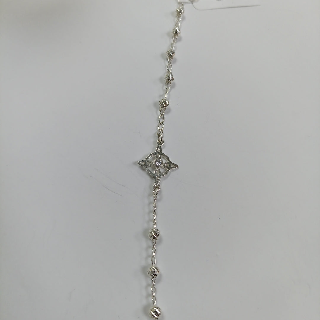 PULSERA TEJIDO ESPECIAL PLATA .925 18 CM 2.9 GR (NUEVO)