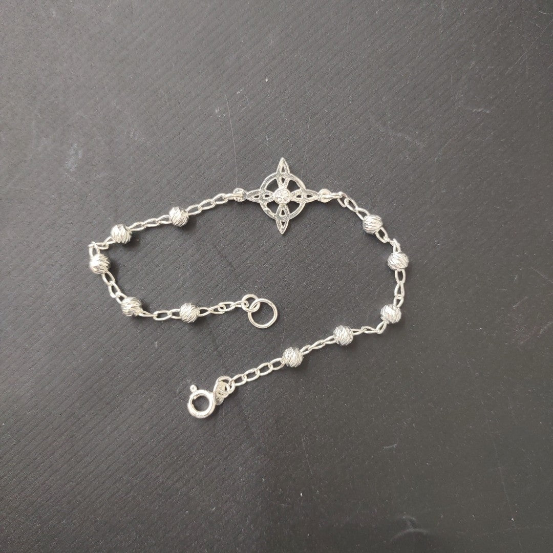 PULSERA TEJIDO ESPECIAL PLATA .925 18 CM 2.9 GR (NUEVO)