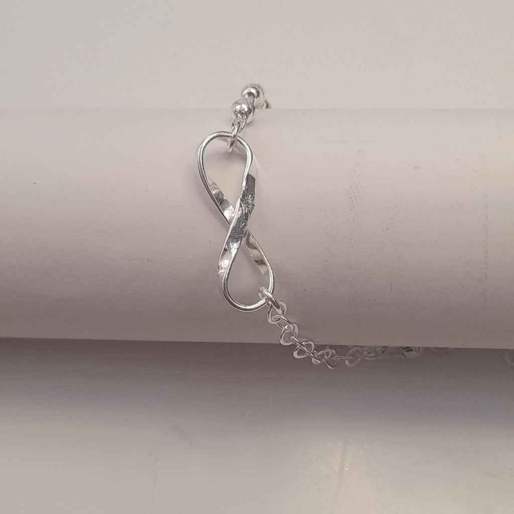PULSERA TEJIDO INFINITO PLATA .925 18 CM 2.2 GR (NUEVO)