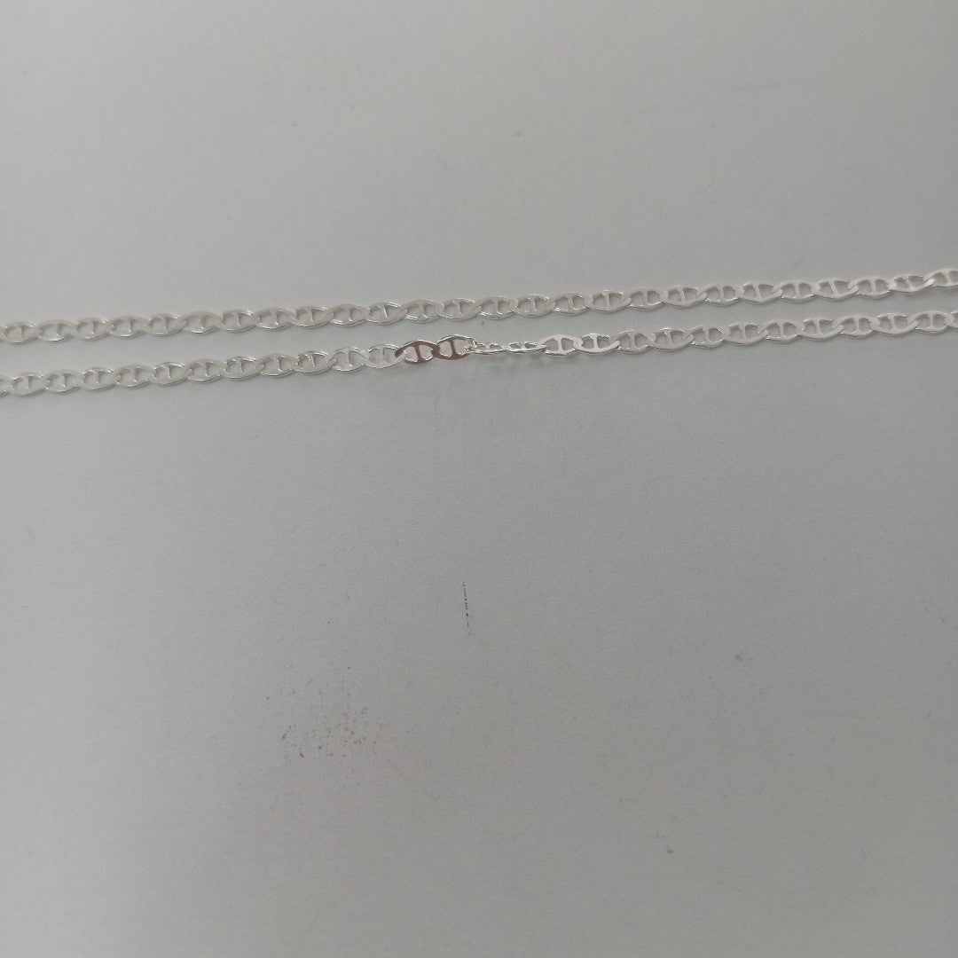 CADENA TEJIDO GUCHI PLATA .925 60 CM 3.7 GR (NUEVO)