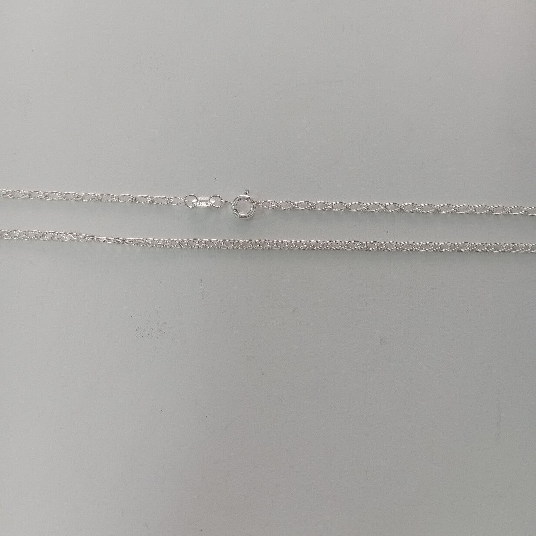 CADENA TEJIDO ESLABONES PLATA .925 50 CM 3.5 GR (NUEVO)