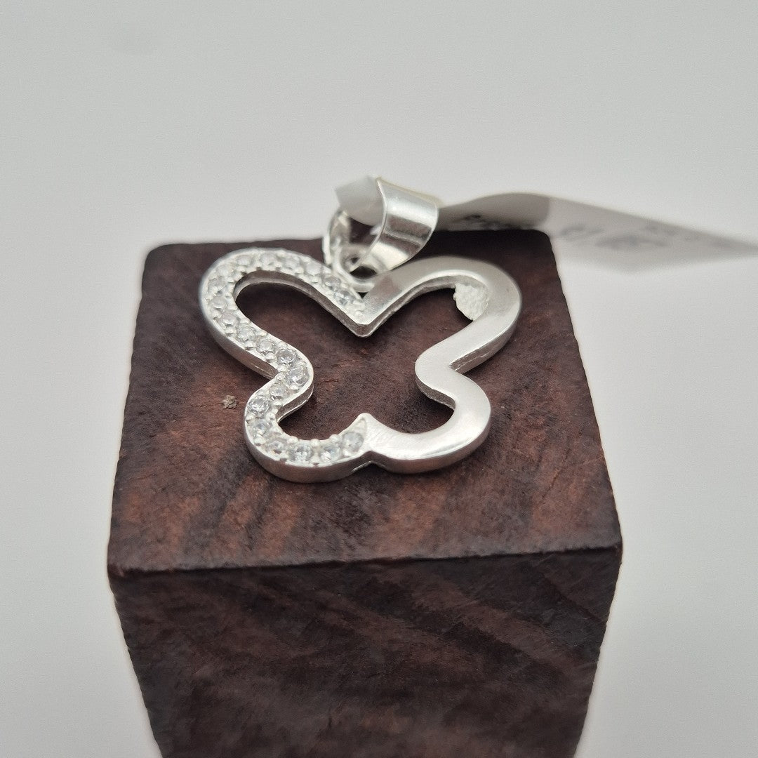 DIJE MARIPOSA C/CIRCONIAS PLATA .925 2.3 GR (NUEVO)