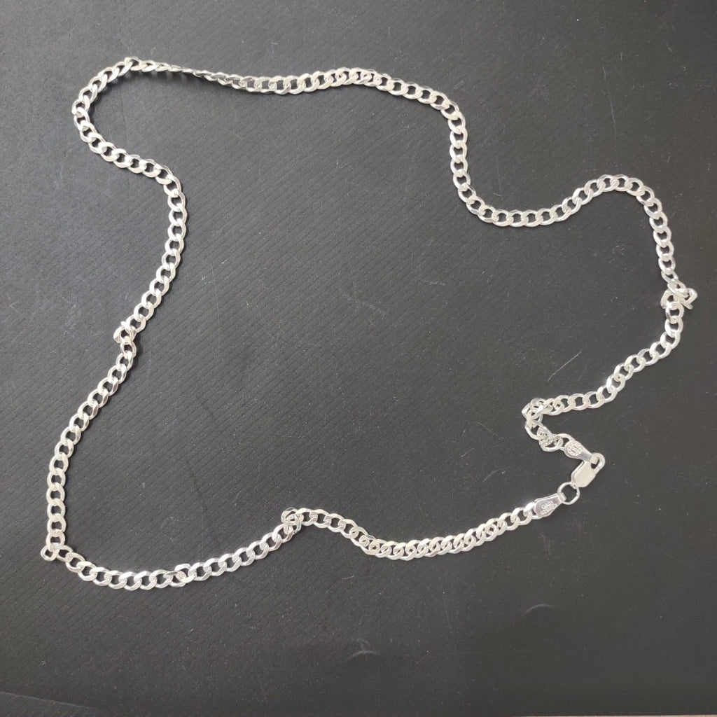 CADENA TEJIDO BARBADO PLATA .925 55 CM 11.9 GR (NUEVO)