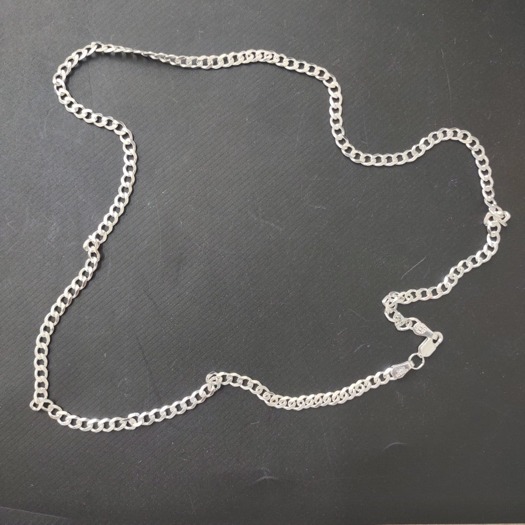 CADENA TEJIDO BARBADO PLATA .925 55 CM 11.9 GR (NUEVO)