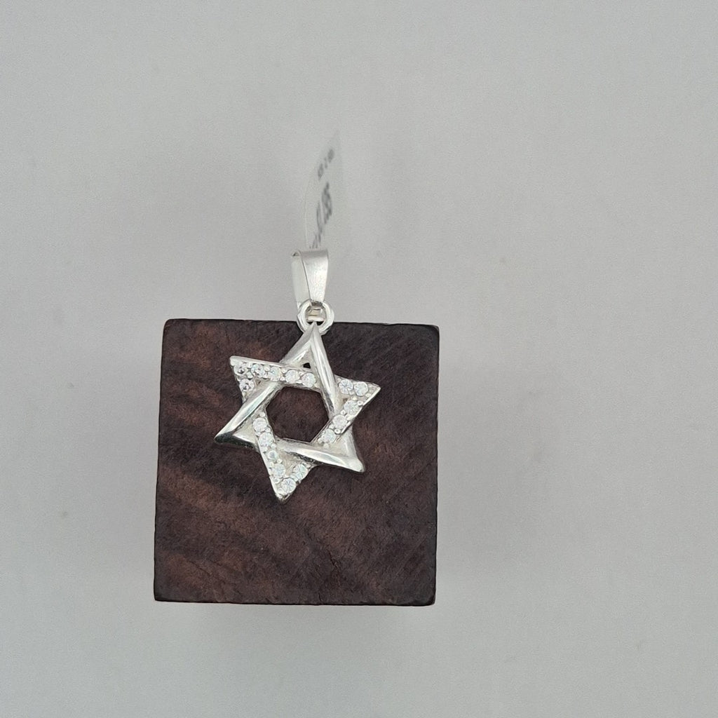 DIJE ESTRELLA DE DAVID C/CIRCONIAS PLATA .925 2.6 GR (NUEVO)