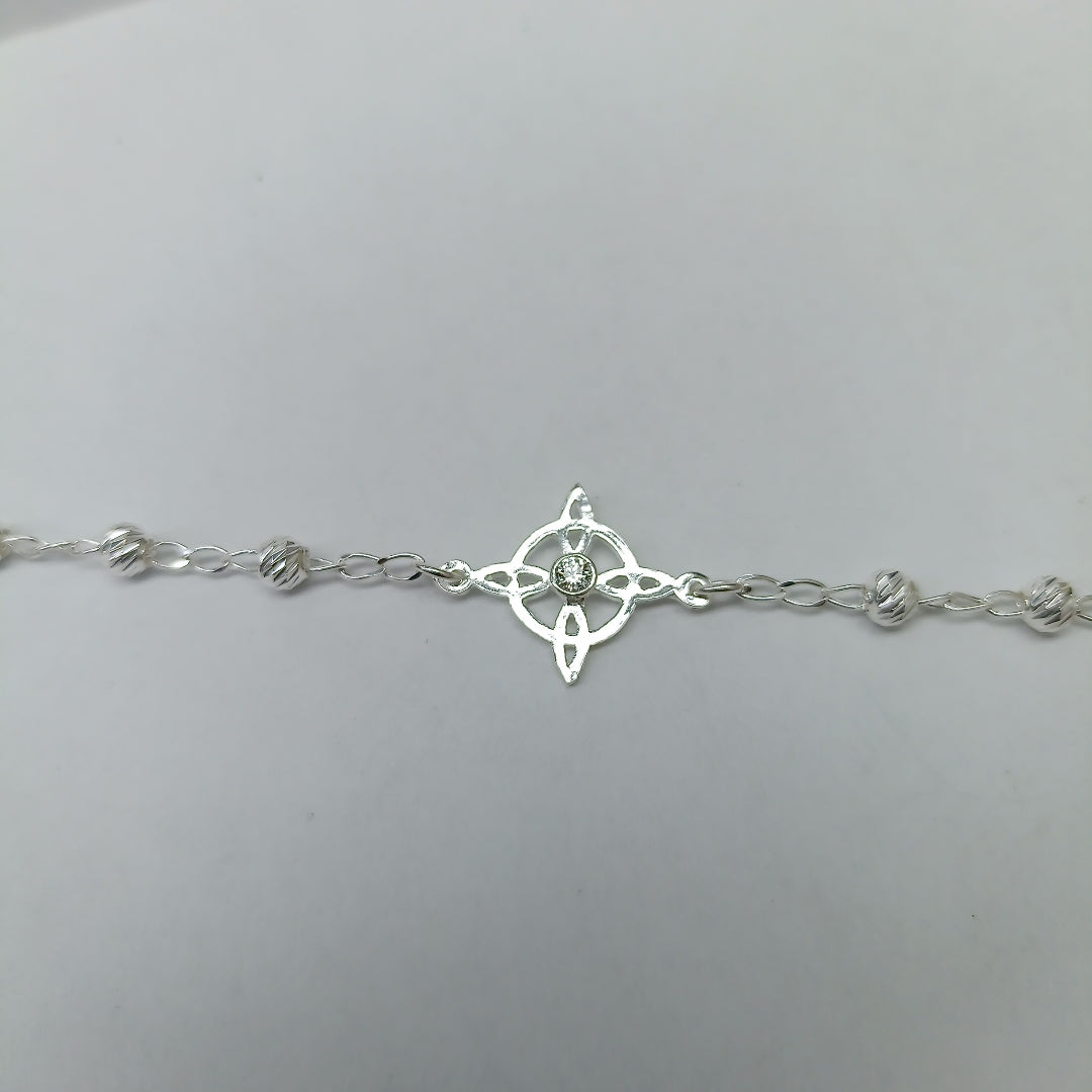 PULSERA TEJIDO ESPECIAL PLATA .925 18 CM 2.9 GR (NUEVO)