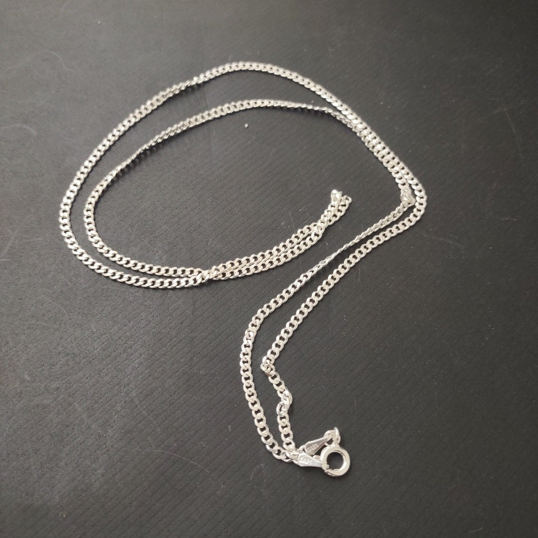 CADENA TEJIDO BARBADO PLATA .925 60 CM 5.6 GR (NUEVO)