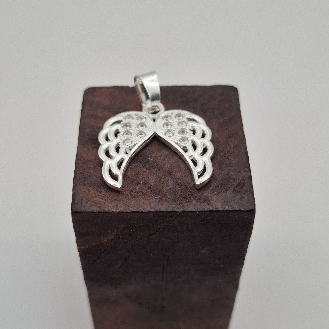 DIJE ALAS C/CIRCONIAS PLATA .925 2.4 GR (NUEVO)