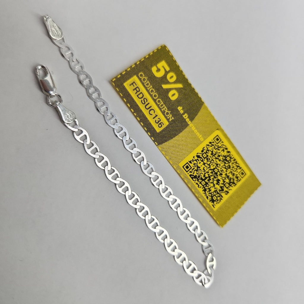 PULSERA TEJIDO GUCHI PLATA .925 18 CM 2.7 GR (NUEVO)