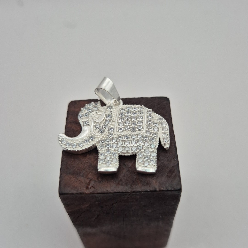 DIJE ELEFANTE C/CIRCONIAS PLATA .925 5.3 GR (NUEVO)
