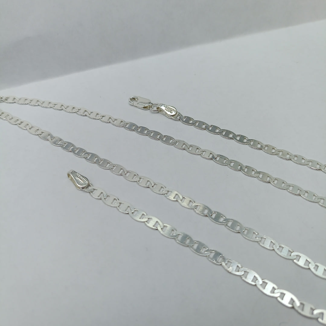 CADENA TEJIDO GUCHI PLATA .925 55 CM 8.3 GR (NUEVO)