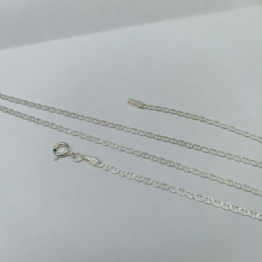 CADENA TEJIDO GUCHI PLATA .925 60 CM 3.9 GR (NUEVO)