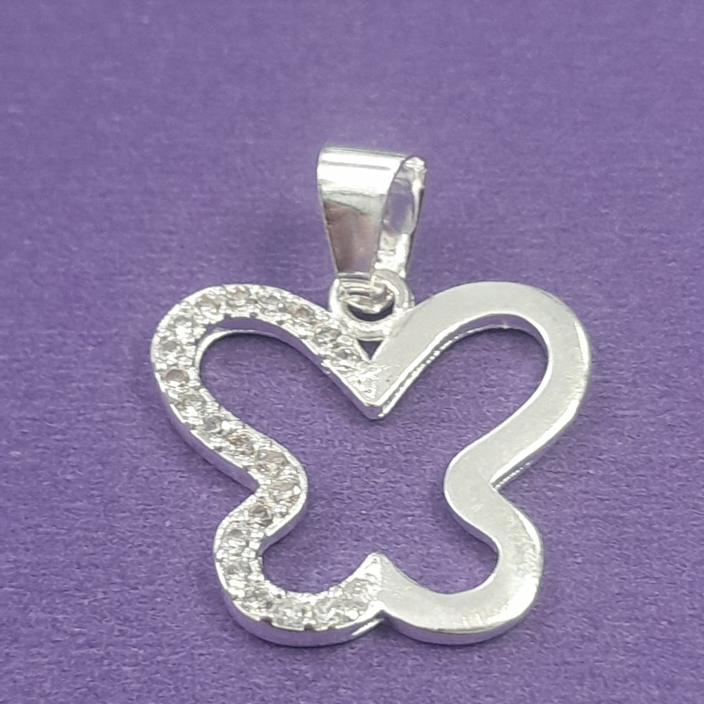 DIJE MARIPOSA C/CIRCONIAS PLATA .925 2.4 GR (NUEVO)
