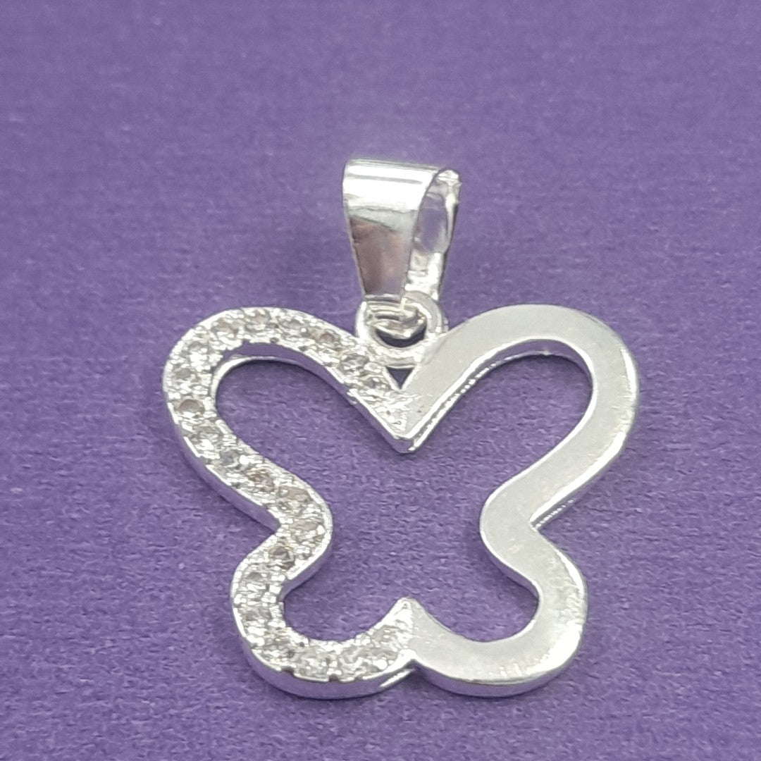 DIJE MARIPOSA C/CIRCONIAS PLATA .925 2.4 GR (NUEVO)