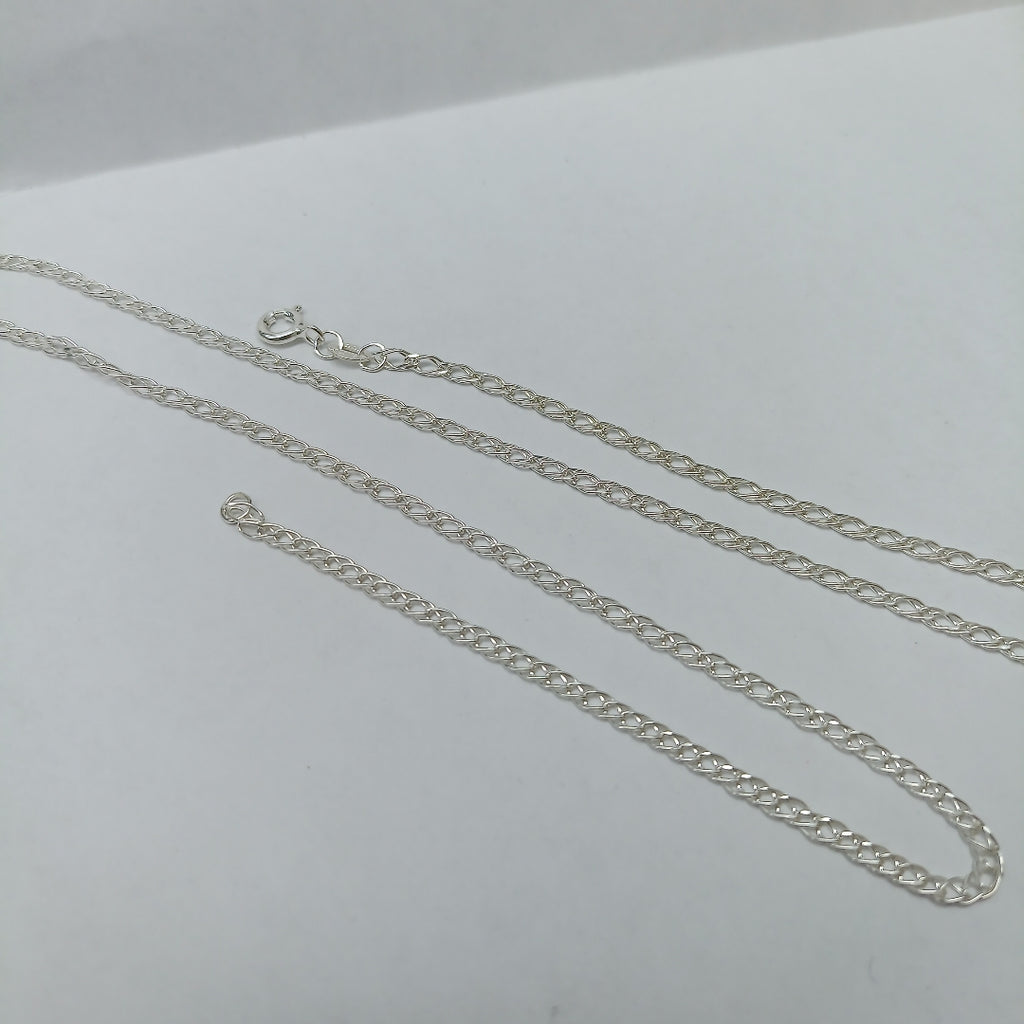 CADENA TEJIDO ESLABONES PLATA .925 50 CM 3.5 GR (NUEVO)