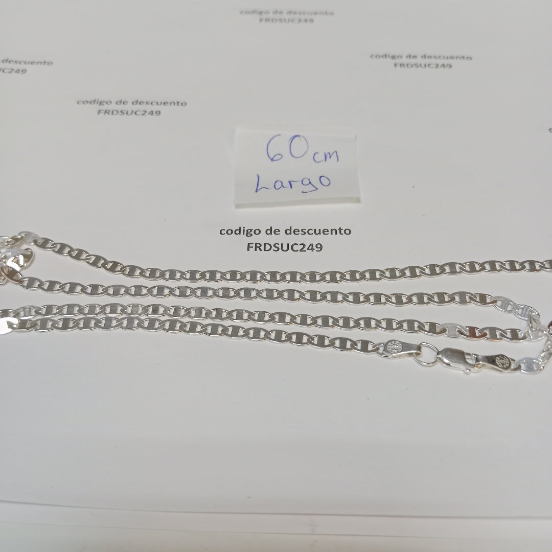 CADENA TEJIDO GUCHI PLATA .925 60 CM 9.1 GR (NUEVO)