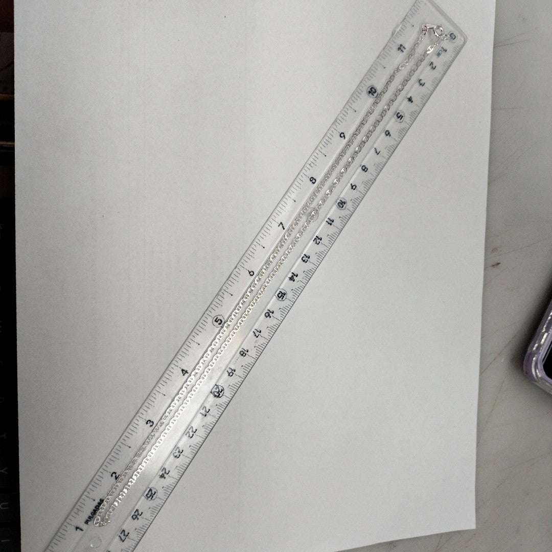 CADENA TEJIDO GUCHI PLATA .925 55 CM 3.5 GR (NUEVO)