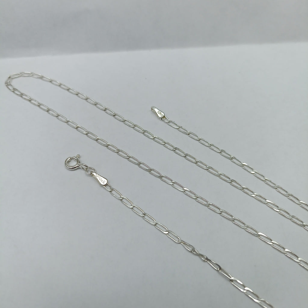 CADENA TEJIDO ESLABONES PLATA .925 55 CM 2.7 GR (NUEVO)
