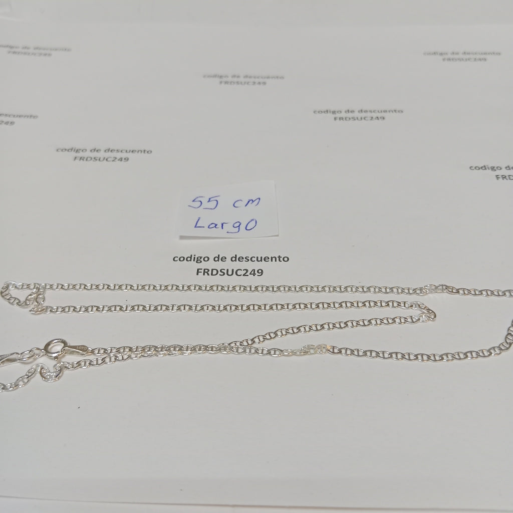 CADENA TEJIDO GUCHI PLATA .925 55 CM 3.6 GR (NUEVO)